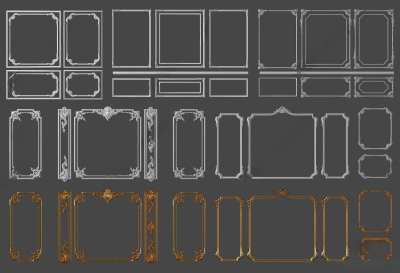 简欧石膏线条3D模型下载